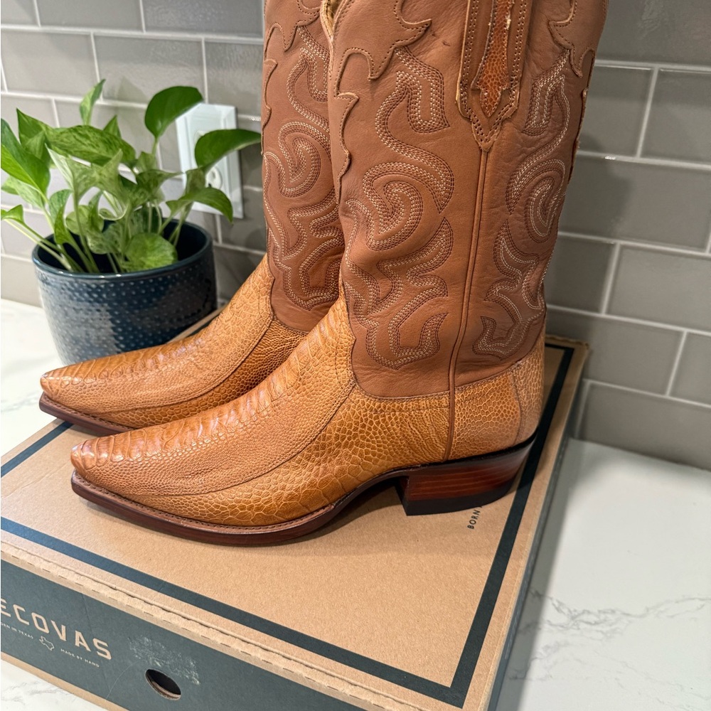Tecovas Men's Brown Leather Cowboy Boots